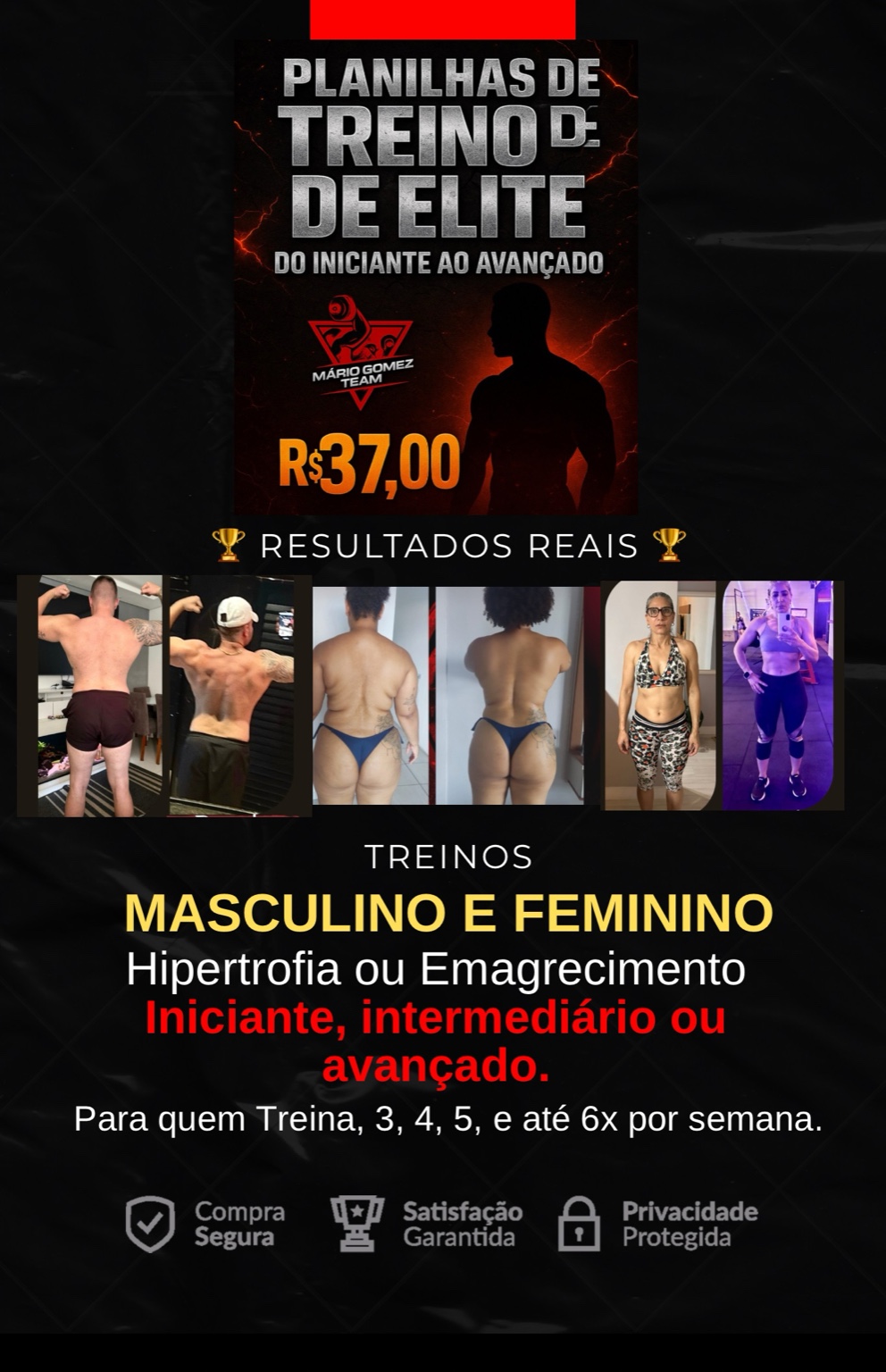 Página de Vendas - Planilhas de Treino de Elite